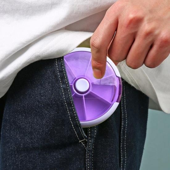 Портативная еженедельная коробка для таблеток, 7 отделений, пыленепроницаемая, влагостойкая, поворотная прозрачная крышка, карманный размер, деловая поездка, путешествия на открытом воздухе