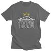 Urban Fashion Made In 1970 Tshirt Men O-neck Short Sleeve 50 Years Old T-shirt Birthday Gift Cotton Basic Tee Shirt Anniversary