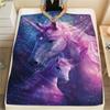 Pink purple animals Print Flannel Blanket,High quality Comfortable for All Seasons,Home Decor,Warmth and Comfort,Perfect for Christmas Gifts