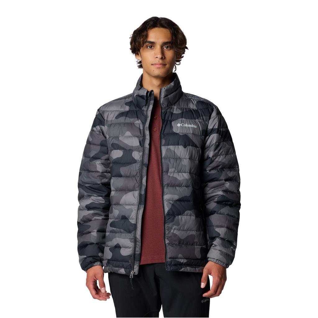 Columbia Powder Lite II Printed Jacket, Mens Black Jacket