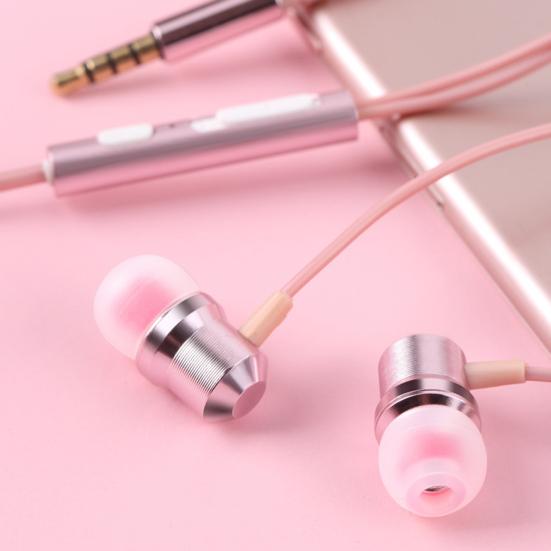 In-ear Wired Earphone Metal Magnetic Subwoofer Mic Volume Control Gaming Headset