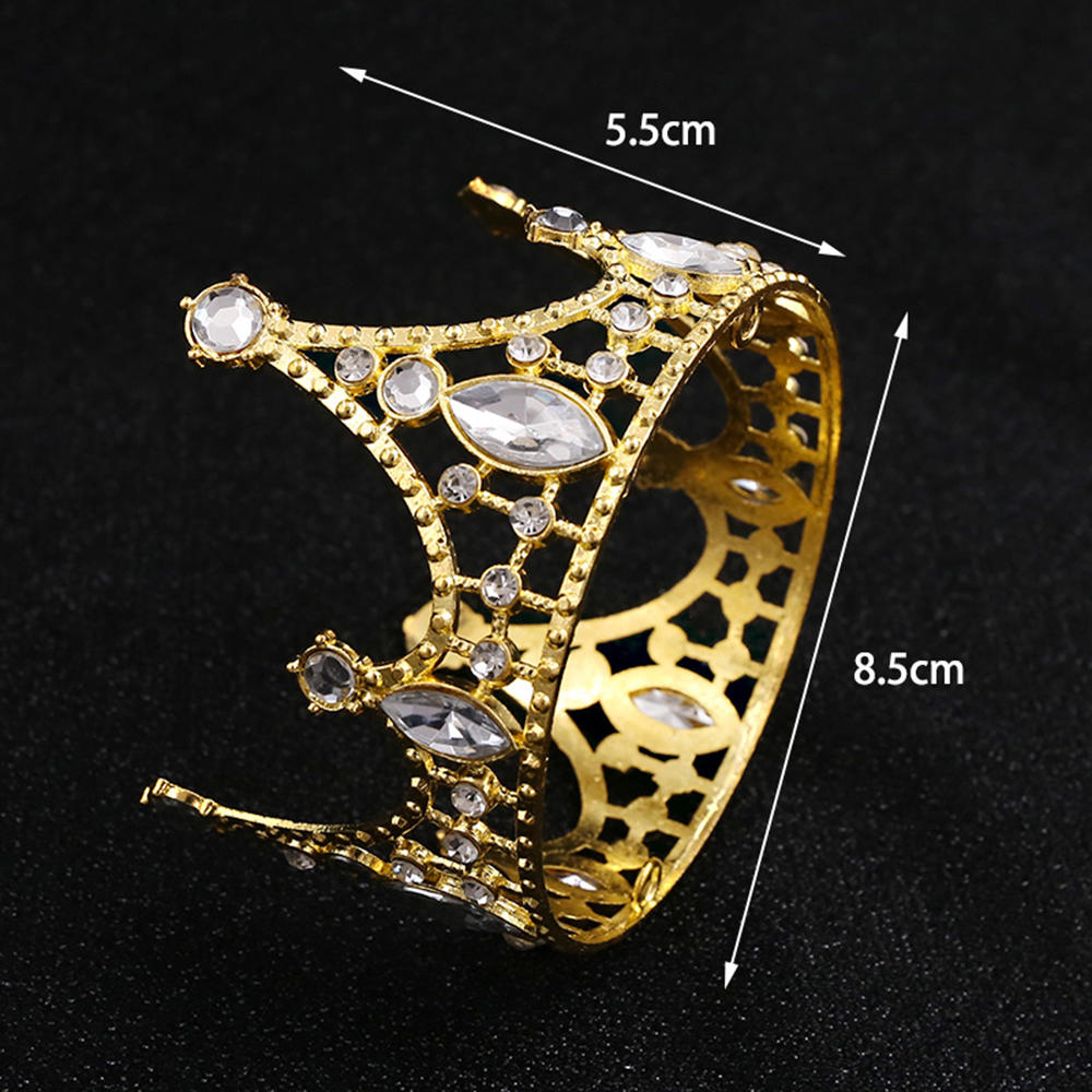 Корона со стразами для выпечки торта, украшение для головы, детские аксессуары для волос, принцесса, свадьба, день рождения, вечеринка, принадлежности, новый