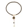 Trendy Black Love Heart Fritillary Necklace Classic Alloy Flannel Wrapped Choker Luxury Fashion Star Tassel Necklace Women