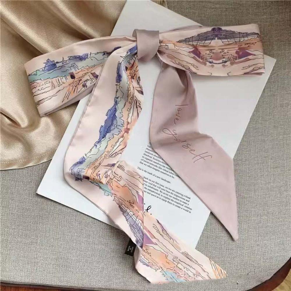 Oil Painting Headband Floral Hair Ribbon Scarf Retro Floral Bands