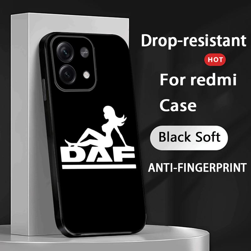 Логотип D-dafs логотип автомобиля модный узор Чехол для телефона для Redmi Note 14 13 12 11 Pro Plus S 5G 14C A3 Мягкий черный чехол для телефона