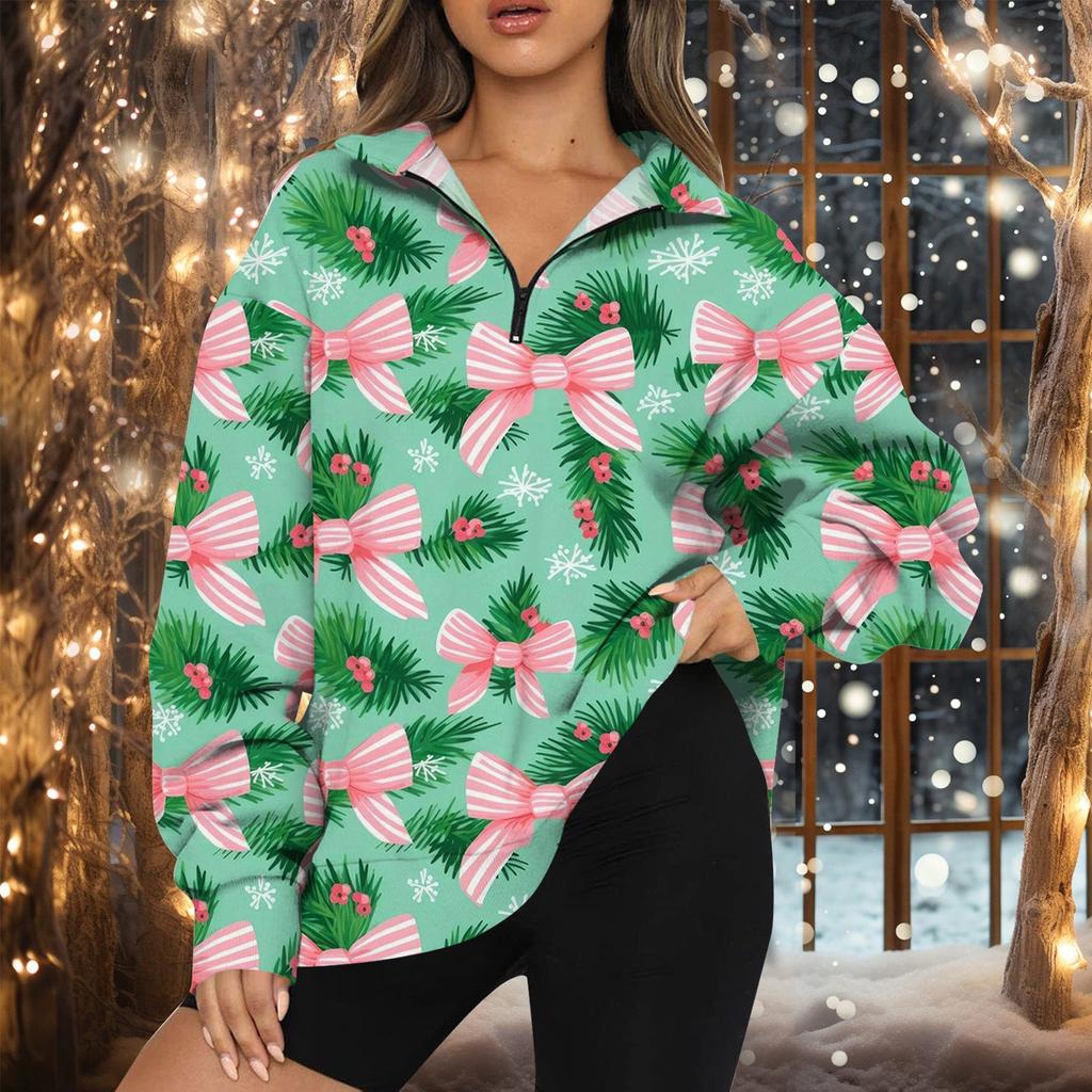 Женская мода повседневная толстовка с длинным рукавом и принтом на молнии с высоким воротом и заниженными плечами