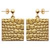 [L0748] - Gold Plated 'Cleopatra' Earrings - 15x15 Mm