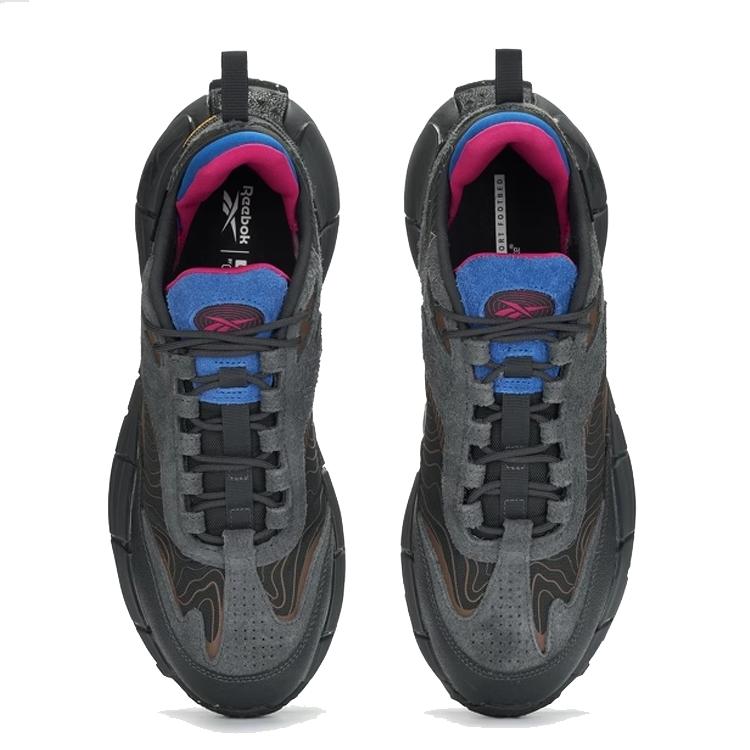 Reebok Zig Kinetica 2.5 Edge Pure Grey Collegiate Brown Кроссовки унисекс Pure-Grey-8 Collegiate-Brown-F23 Vector-Blue 100033180