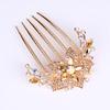 Crystal Flower Hair Comb Hairpin - Elegant Women's Alloy Hair Accessory