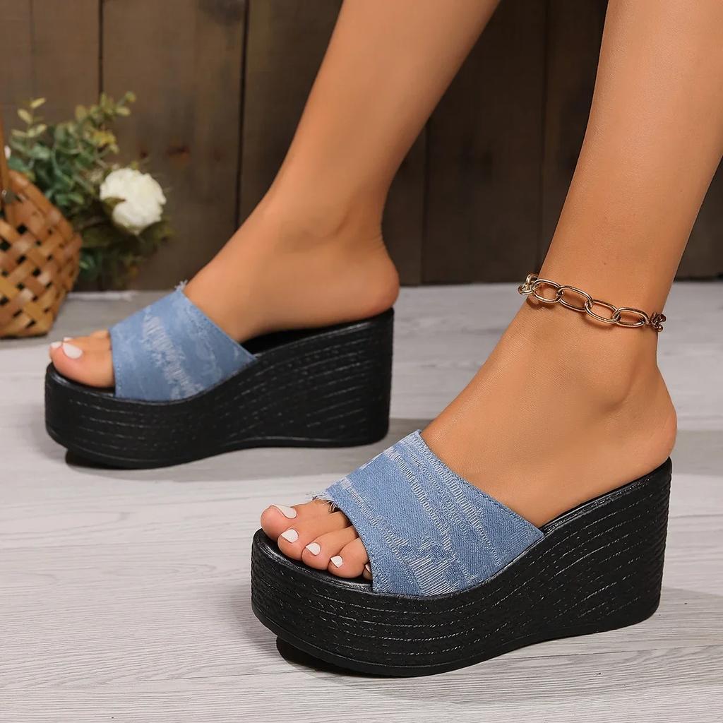 Wedge Sandals Women Comfortable Walking Shoes Outdoor Casual Anti-slip Summer Trend Lightweight Platform Slipper Slides Women