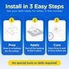 COMPAC HOME Safe-T-Shapes Противоскользящие Наклейки для Ванной - 7 Больших Белых Ромашек со Съемными Внутренними Ромашками (14 Всего), Гибкий нескользящий коврик для ванны и душа