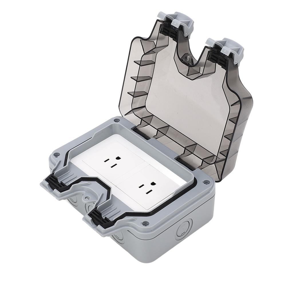 Наружная водонепроницаемая настенная розетка IP66 с 2 розетками, водонепроницаемая зарядная розетка 15A
