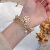 Модный богемный цветочный браслет с подвеской в ​​форме листа-бабочки, многослойный браслет из бисера с характером