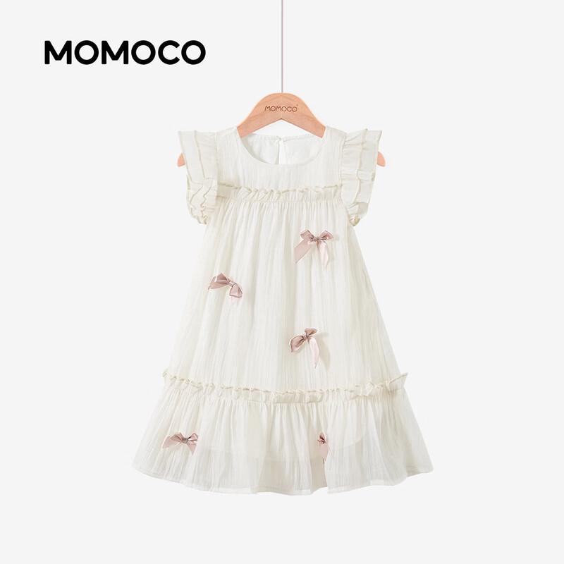Летнее платье-трапеция для девочек MOMOCO с оригинальной иллюстрацией