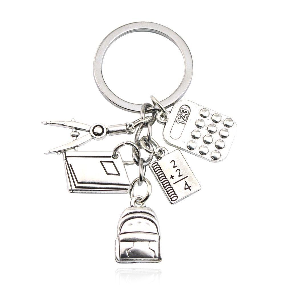 Брелок с компасами, математическими формулами, калькулятором, брелок для студентов, брелок с геометрией, подарки на день учителя