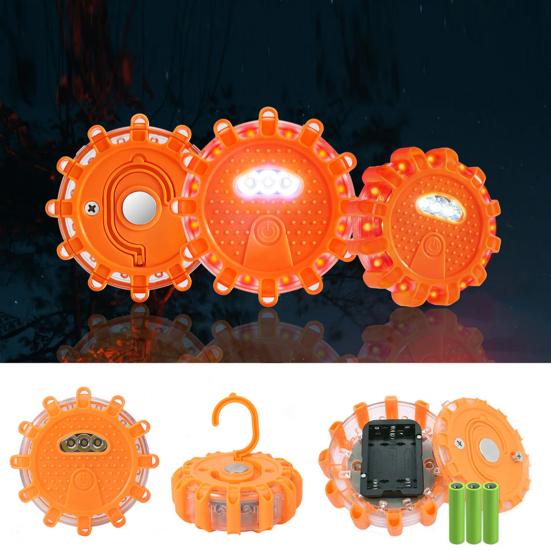 2/3Pcs LED Road Flares Emergency Light Kit Waterproof Compact Portable Roadside Safety Flashing Warning Flares Lights