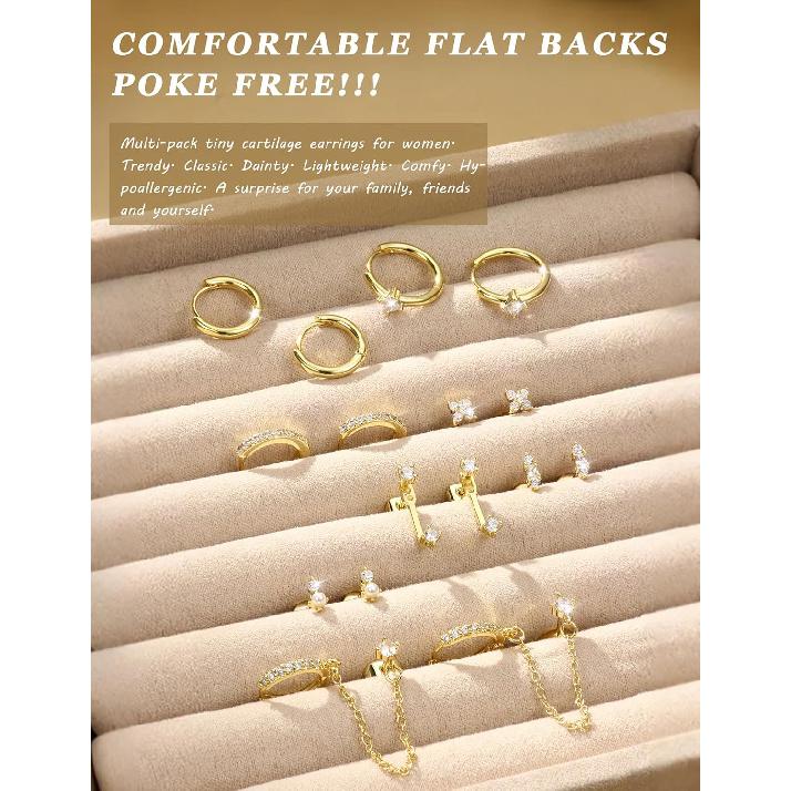 PAVOI 14K Gold Plated 925 Sterling Silver Round Stud White Simulated Shell Pearl Earrings