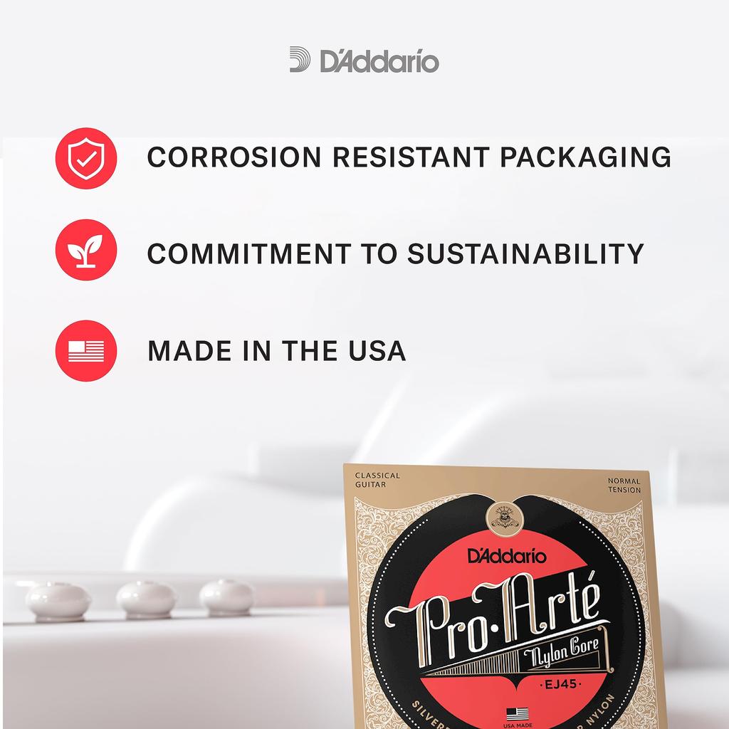 Classical Guitar Strings Pro Arte Normal EJ45 D'Addario Silver/Clear []