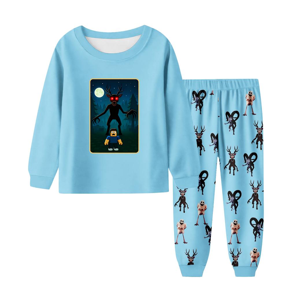 Детский модный костюм юбка топ с круглым вырезом и длинными рукавами брюки