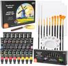 Акриловые краски Shuttle Art Acrylic 46 шт. 30 10 Включает в себя быструю краску на мастихине Coloring Art Experts Paint, Pigment, Set, Colors, Brushs,