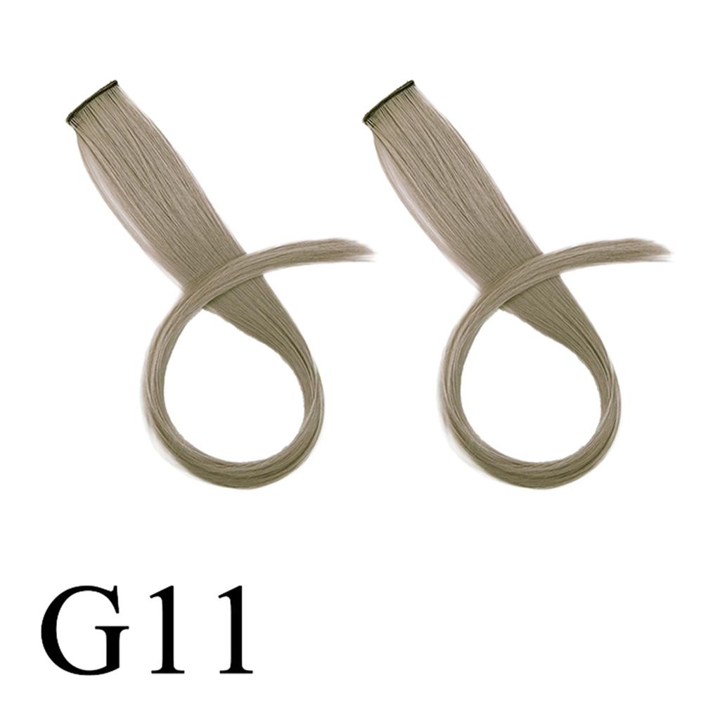 2 шт. цветные накладные волосы на клипсе 20 дюймов, прямые разноцветные волосы, аксессуары для наращивания волос для девочек, женщин, подарок, вечеринка, парик, шт.