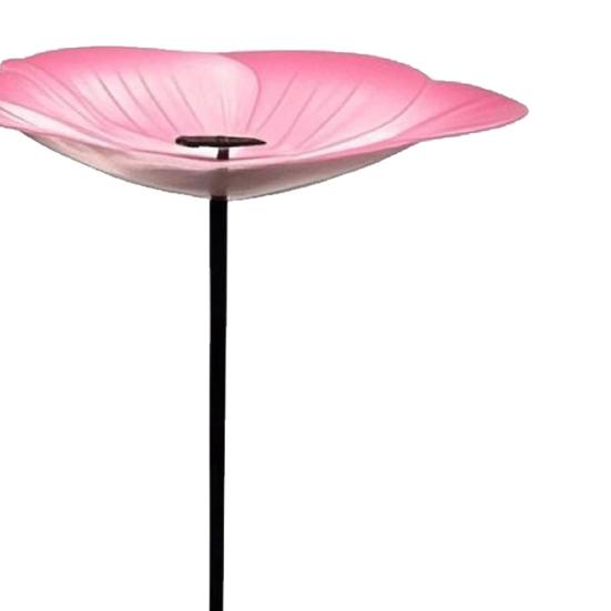 Цветок Птичья поилка Железная кормушка-поднос со стойкой Уличная поилка Цветок Чаша для птичьей поилки для украшения сада Подарок для любителей птиц