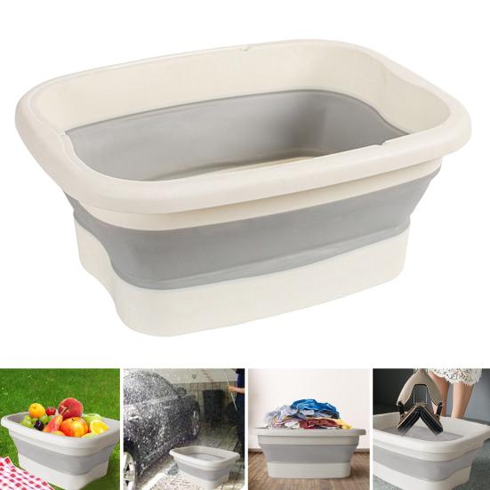 Yousheng Foldable Wash Basin Plastic Portable Pool Foot Bath Basin Kitchen Fruit Vegetable Washing Basin Footbath Tub Camping Laundry Car Wash Basin
