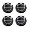 7Pc Front Hood Logo 82mm Rear Badge 74mm Hub Cap 56/68mm Steering Wheel Sticker 45mm For BMW E34 E36 E46 E61 F90 E91 F10 E92 F07