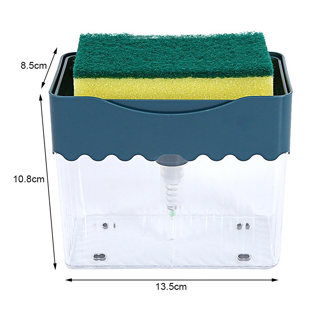 Диспенсер для жидкого мыла прессового типа с держателем для губки, легко заполняемая коробка для жидкого мыла для столешницы