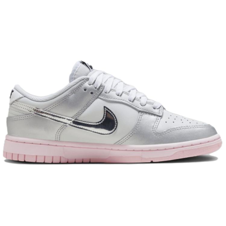 Nike Dunk Low LX Metallic Silver Pink Foam Women's Skate Shoes HM3698-006