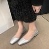 Fashion Woman Spring Casual Square Toe Low Soft Soled Shoes Lolita Ballerina Flats Female Elegant French Retro Mary Janes