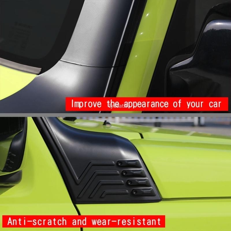 Для Suzuki Jimny Nomade 2025 2026 ABS Черный матовый передняя декоративная накладка на стойку A лобового стекла Защита от царапин Накладка на кузов