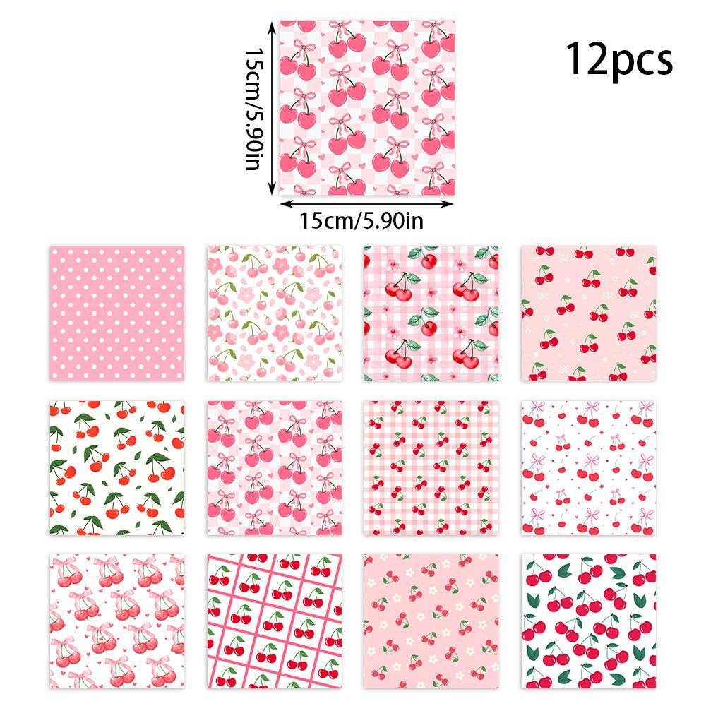 Birthday Party Decoration, Double Adhesive Paper, Pink, Cherry, DIY Gift Box, Packaging Paper, Party Decoration Supplies