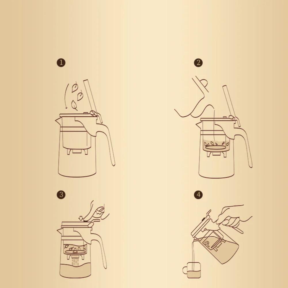 Удобный чайник для разделения чая и заварки, прочный чайник с фильтрацией одной кнопкой, офис