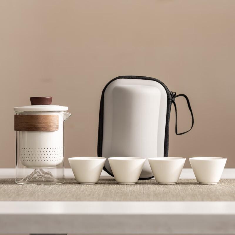 High-End Portable Anti-Scald Travel Tea Set with Glass Teapot