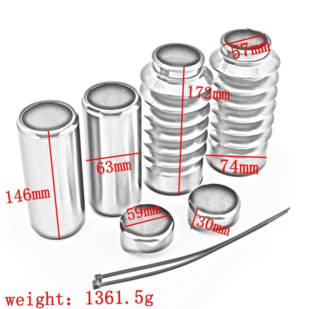 Versatile Front Fork Shock Absorber Cover Set For Harley Breakout 2018 Sleek Black Finish