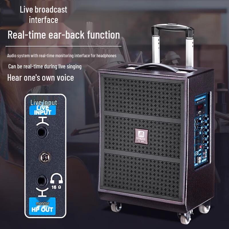MALONE M-88 Portable Karaoke Bluetooth Trolley Speaker (CN version)