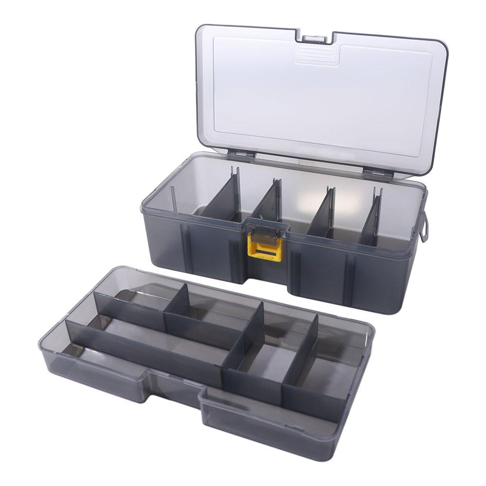 Flip Cover Fishing Tackle Box Double Layer Bait Storage Container Fishing Tool