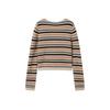 Elva' Island Women's V-Neck Striped Knit Cardigan