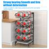 4-Tier Kitchen Carts On Wheels Adjustable Metal Large Capacity Fruit Vegetable Storage Basket