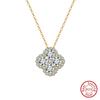 ORSA JEWELS Искрящееся Открытое Кольцо-Клевер из Серебра 925 Пробы С Кубическим Цирконием Премиум-Качества 8A Украшение для Женщин Роскошный Подарок LZR43