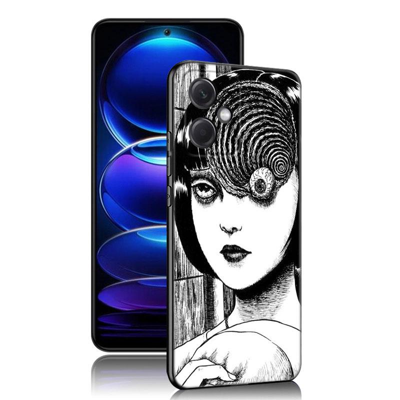 Японский ужас манга черный силиконовый чехол для телефона для Xiaomi Redmi Note 10 11 11S 12 13 4G 8 9 11T Pro 5G Plus 8T 9S 10S 12S
