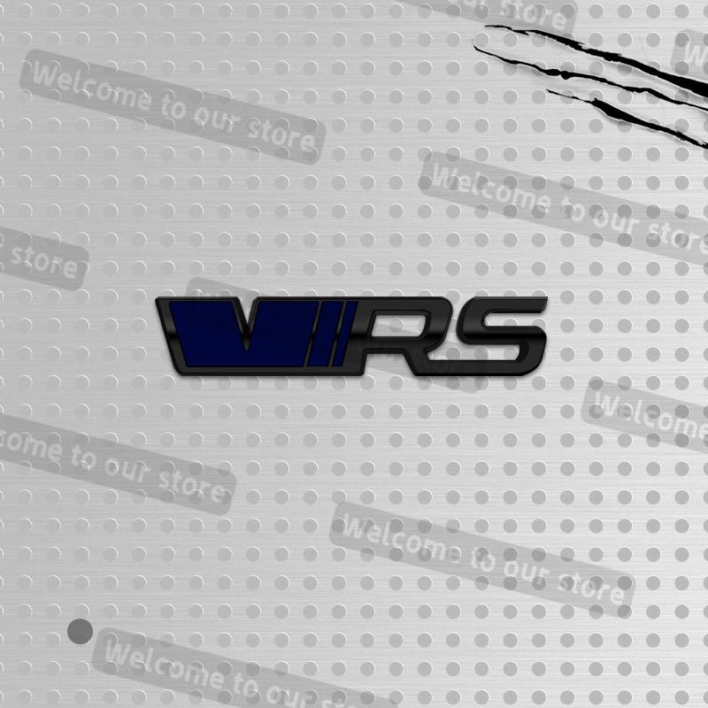 cycr3 3D Metal Car Styling VRS Emblem Decals Car Steering Wheel Badge Stickers For Skoda Kodiaq Fabia Enyaq Octavia Combi Kamiq Rapid
