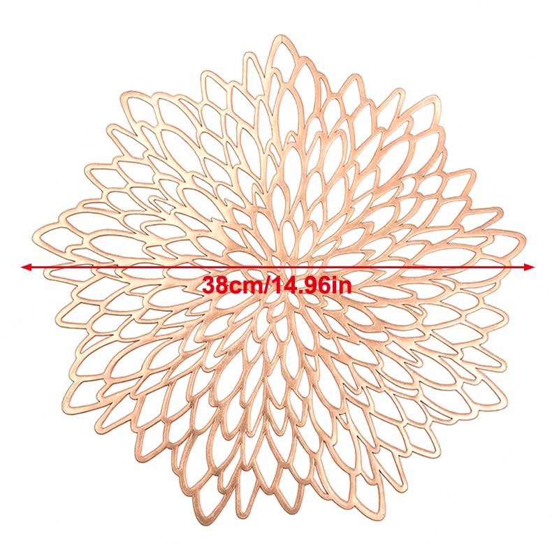 Круглая подставка под тарелку, термостойкие ПВХ коврики для стола с роскошной металлической глянцевой отделкой для декора на День благодарения, Рождество, свадебную вечеринку