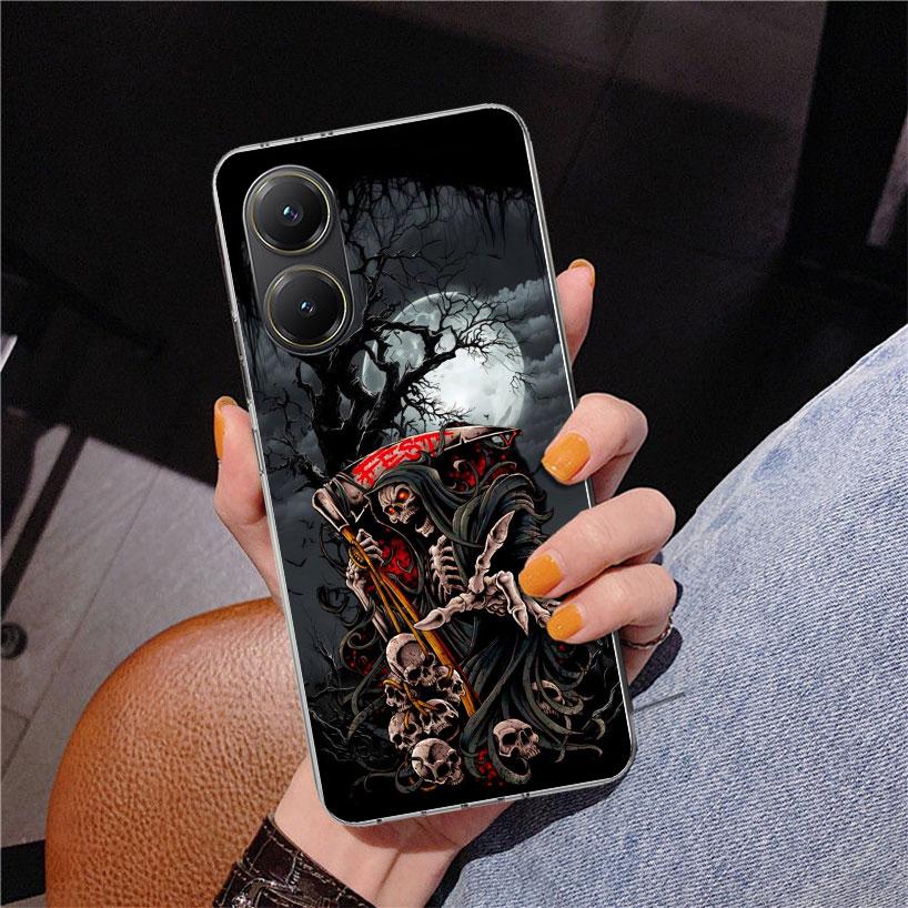 Чехол для телефона Смерть Жнец Череп Коса Phnoe для Xiaomi Poco X5 X6 X7 Pro X4 Gt F7 Ultra M8 M7 Redmi 15C 15 13C 13 12C 12 Уникальный Co