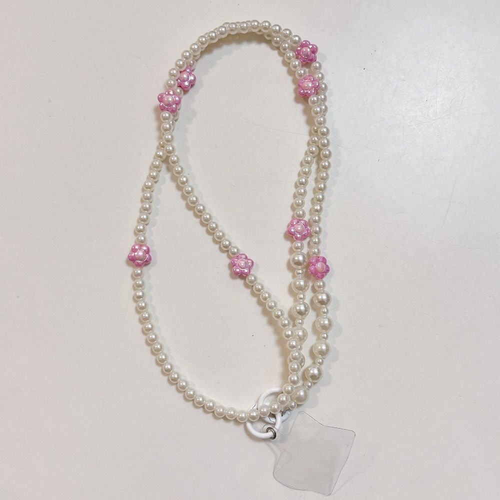 Подвесной шнурок для мобильного телефона из веревки с цветочными бусинами, ремешки на шею для телефона, подвеска для чехла телефона