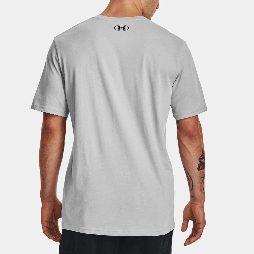 Under Armour Футболка с коротким рукавом и логотипом, мужская футболка, серая 1370951-011