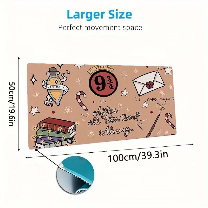 Harry Potter Print Cushion Non-slip Laptop Tablet Big Mousepad XXL Mat Mini PC Playmat With Lock edge
