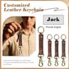 Personalized Custom Engraved Leather Keychain Leather Keychain With Buckle Creative Metal Key Ring Pendant