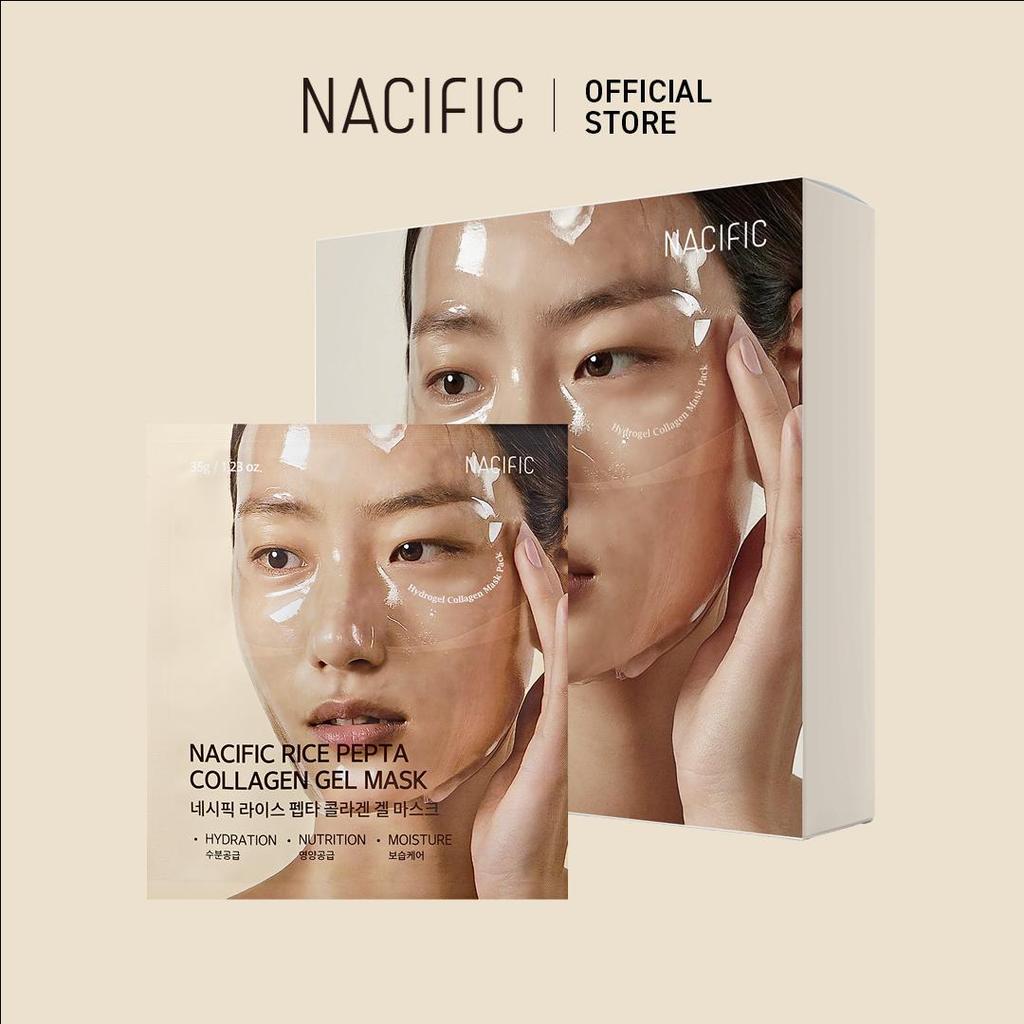 NACIFIC Collagen Gel Facial Mask (Rice Peptide) 4EA Collagen, Hydration, Hydrogel